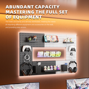ABS Pegboard tường lưu trữ giá cho home & văn phòng máy tính bàn chơi game không gian làm việc máy tính để bàn tổ chức Lưu trữ chủ - Product Image 4