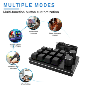 Tastiera Programmabile a <span class=keywords><strong>12</strong></span> Tasti e 2 Manopole, Compatibile BT/Cablata, Mini Tastierino Hotswap 2.4G per Ufficio e Gaming - Product Image 3