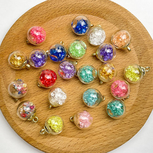 Accessoires de bijouterie <span class=keywords><strong>Pendentif</strong></span> <span class=keywords><strong>boule</strong></span> en verre transparent avec collier <span class=keywords><strong>strass</strong></span> en cristal de couleur <span class=keywords><strong>Pendentif</strong></span> à breloques personnalisé fait main - Product Image 2
