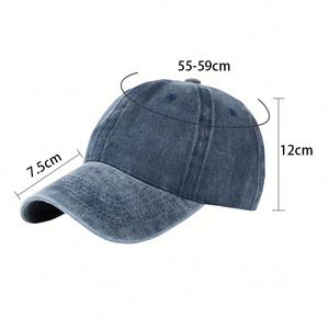 Hot Selling Washed Soft Top Vintage Distressed Dad <b>Hats</b> Adjustable Denim Plain Custom logo Embroidery Baseball Cap <b>for</b> Men Women - Product Image 2