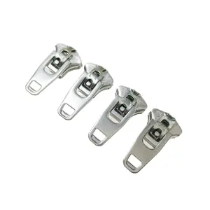 Venta al por mayor de lujo 3 4 Zip Slider Charm Nickel 4 Yg Slider para Jeans No magnético 304 Ss Zip Head Acero inoxidable Zipper Pull Metal