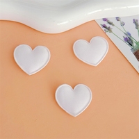 Accessoires en tissu macaron en forme de cœur de 2,7 cm, vêtements pour enfants à faire soi-même, chaussettes, épingles à cheveux, petits matériaux