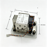 Refroidisseur de processeur haute performance 270W avec 4 caloducs en cuivre LGA4189 M83, base en cuivre 2U, ailettes en aluminium, personnalisable OEM ODM, MOQ 1 pièce