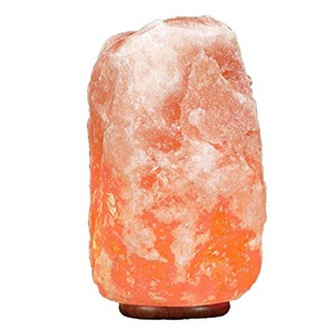 Lampe de table en sel organique poli gris, forme géométrique, toucher réel, 8-10 kg avec base en bois, modèle SE-8068 par Sian Enterprises - Product Image 2