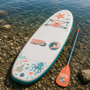 Planche de SUP pour débutants avec de jolis motifs de <span class=keywords><strong>soleil</strong></span>, d'étoiles de mer et de châteaux, légère et stable pour les sorties en famille décontractées - Product Image 6