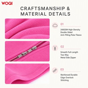 Sacco a pelo in pile polare WOQI per clima freddo estremo in inverno, <span class=keywords><strong>campeggio</strong></span>, viaggi, coperta termica spessa, personalizzabile OEM - Product Image 4