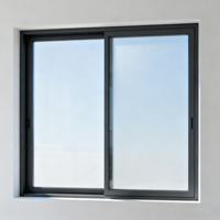 Ventana de Aluminio con Clasificación de Resistencia al Fuego, Diseño Moderno, Vidrio Hueco Ignífugo, Personalizable y de Alta Calidad