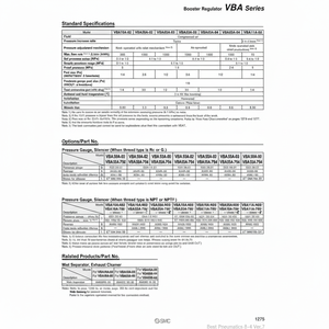 Pièces pneumatiques de VBA43A-F04 de régulateur de surpression pneumatique SMC - Product Image 1
