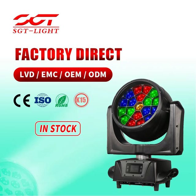 Factory Direct Price 800W Power 19*40W RGBW IP65 Waterproof Bee Eyes Moving Head Light with DMX512 Control for Outdoor Event