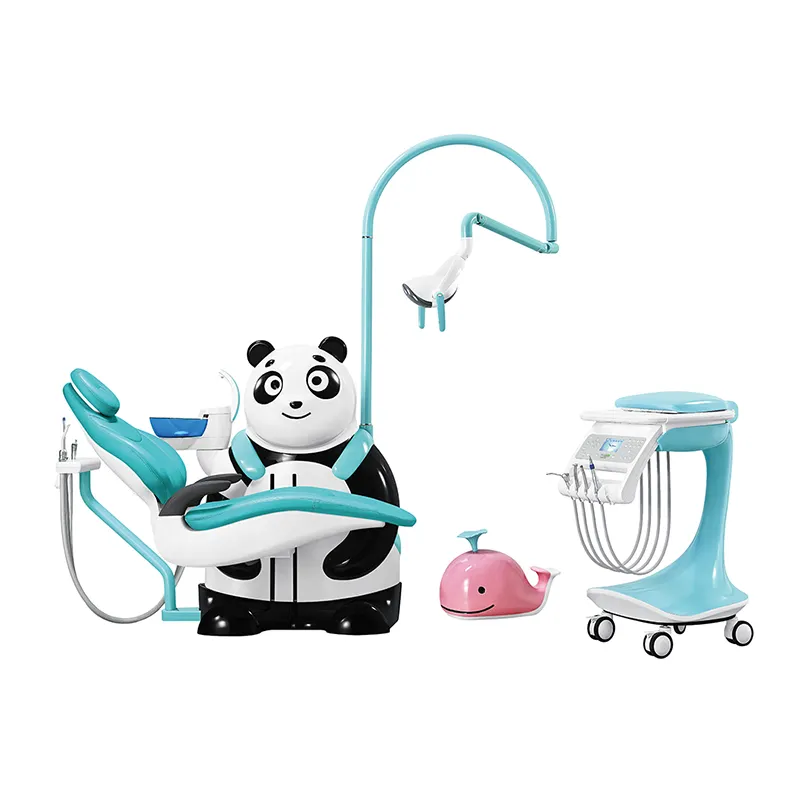 Luxury Configuration Lovely Cartoon Kids Panda Dental Chair Unit Cute Comfortable Children Dental Unit