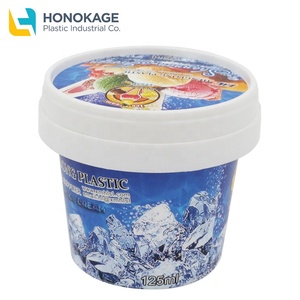 Cubo <span class=keywords><strong>para</strong></span> Helado de PP <span class=keywords><strong>con</strong></span> <span class=keywords><strong>Tapa</strong></span> y Cuchara, Logotipo Personalizado IML, Contenedor Seguro <span class=keywords><strong>para</strong></span> Alimentos de 125 ml, Duradero y Congelable - Product Image 6