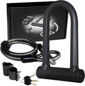 मजबूत केबल भारी शुल्क वाली साइकिल यू-लॉक यू-लॉक यू शेकल सुरक्षित लॉक के साथ सड़क बाइक मोटरसाइकिल के लिए मजबूत बढ़ते ब्रैकेट के साथ - Product Image 1