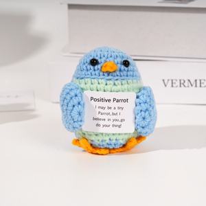 ตุ๊กตานก amigurumi ขนาดเล็กทำด้วยมือของประดับตกแต่งสำหรับการตัดเย็บเสื้อผ้าคริสต์มาสของเล่น - Product Image 5