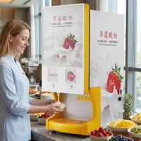 Distributeur de yaourt commercial à deux saveurs, direct usine, machine à yaourt en libre-service, vente en gros, distributeur de yaourt froid