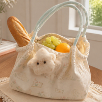 Sac à bandoulière en toile réutilisable de haute qualité, grande capacité, imprimé, pour étudiants, école, campus, usage quotidien et shopping
