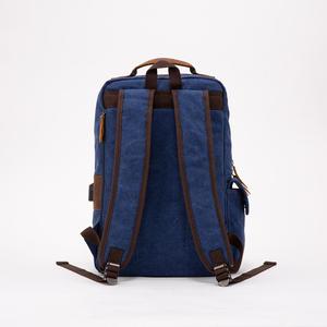 Sac à dos en toile USB de haute qualité pour hommes, sac à dos de voyage antivol, doublure en nylon, ouverture à fermeture éclair, sac à dos décontracté - Product Image 2