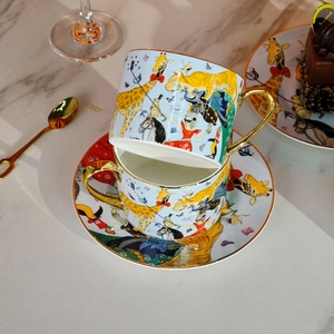 Collection de services à thé et tasses en céramique de luxe européens, best-sellers, en porcelaine fine - Product Image 6