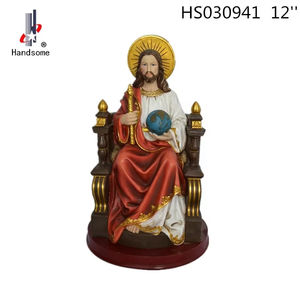 Estatua de estilo religioso de poliresina con busto de Jesucristo personalizable de 12 pulgadas para decoración del hogar, artesanía de resina 3D pintada a mano virgen - Product Image 4