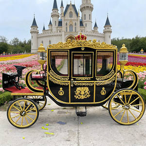 รถม้าคลาสสิครอยัลซินเดอเรลล่า รถม้าไฟฟ้าแบบคลาสสิก รถม้าแบบเปิดประทุนพร้อมเบาะนุ่ม รถม้ารอยัล/รถม้าไฟฟ้าสำหรับเที่ยวชมสถานที่ - Product Image 1