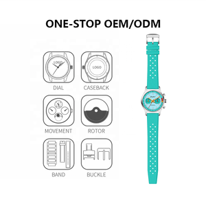 Custom <b>Chronograph</b> Watch for Man FKM Band Seagull ST19 <b>Automatic</b> Mechanical Movement Wristwatches Sapphire Racing Clock OEM - Product Image 4