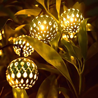 Guirlande lumineuse LED marocaine à piles, 3 mètres, pour fêtes, Noël, porche, patio, mariage, décoration
