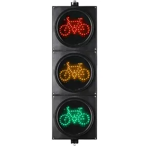 Satışa 300mm kırmızı sarı yeşil olmayan motorlu bisiklet LED trafik ışıkları