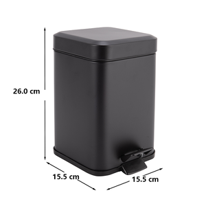 Poubelle à pédale en acier galvanisé thermolaqué 3L, écologique, avec seau intérieur amovible, construction résistante à la rouille, pour la lessive - Product Image 4