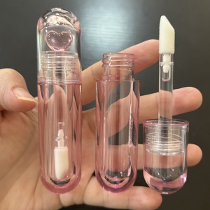 ISMAN - Tubo Ovalado de Lujo para Brillo Labial de 6 ml, con Decoración de Corazón en el Interior de la Tapa, Aplicador Grande, Envase Cosmético Vacío de ABS, Venta al por Mayor, Logotipo Personalizado - Product Image 1