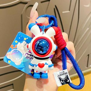 Cartoon Heart Rate Cool Lightning Rabbit Keychain Female <b>Car</b> Astronaut <b>Doll</b> Wrist Rope Keyring Bag Charm Pendant Accessory Gift - Product Image 4