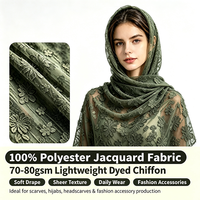 Tissu teint 100 % polyester tissé léger, séchage rapide, anti-boulochage, idéal pour les foulards et vêtements féminins – Vente chaude directe usine