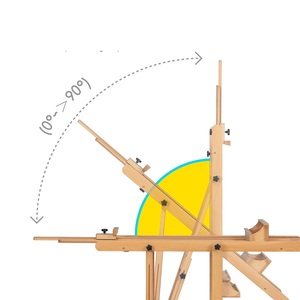 Giá vẽ gỗ chắc chắn cỡ lớn và 4 bánh xe xoay im lặng cao cấp có khóa, chất liệu gỗ beech chuyên nghiệp dùng để vẽ tranh - Product Image 3