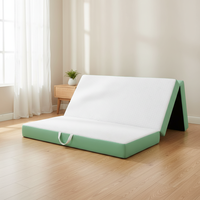 Matelas pliant en mousse à mémoire de forme Mengruo, 6 pouces, lit de sol portable, housse lavable, poignée, fond antidérapant, fermeté moyenne