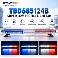 Barre lumineuse de signalisation à LED fines SENKEN DC12V 198 LED, multicolores, clignotantes, pour véhicules d'urgence, pompier, ambulance