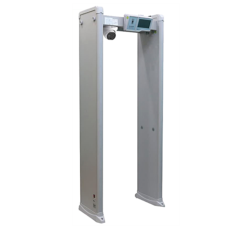 Лихорадка проверки измерение температуры тела проходной металлоискатель ISD-SMG318LT-F температурного обнаружения для двери