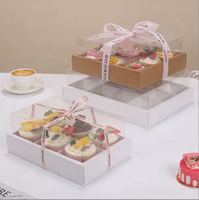Boîtes de boulangerie rigides gaufrées pour biscuits, cupcakes, macarons, desserts, friandises, emballages de gâteaux de mariage, avec 6/9/12 compartiments