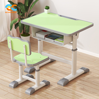 Ensemble table et chaise d'étude multi-usages certifiés avec surface tableau blanc, réglable pour enfants de 4 à 12 ans, bureau durable en bois massif et métal