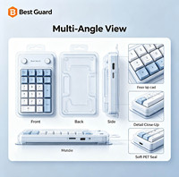 Emballage de vente au détail personnalisé en blister pour clavier numérique, blister transparent en PET pour périphériques d'ordinateur portable et de bureau