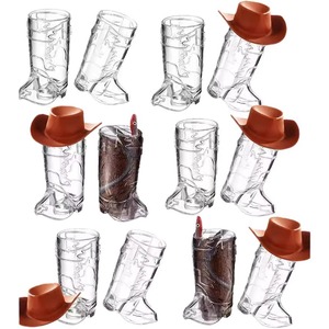 Accesorios para Despedida de Soltera, Vasos de <span class=keywords><strong>Tequila</strong></span> de Plástico, Mini Vasos de <span class=keywords><strong>Tequila</strong></span> con Forma de Bota de Vaquero - Product Image 1