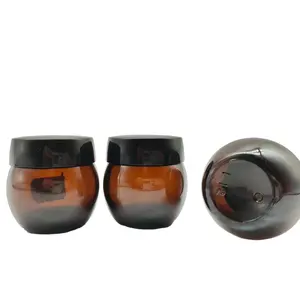 Produttori di vendita diretta di ambra vasetto di crema alta con coperchio qualità mascherina per viso bottiglia 50g