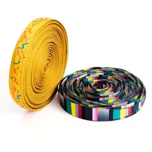 Polyester Webbing Heat Transfer Print Sublimation Webbing For Dog Collar And Leash