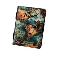 Cuaderno de Tapa Dura de Cuero Cosido a Mano NEW ERA - Cuaderno de Viaje Vintage en Blanco con Cierre Magnético, 100 Hojas, Protección UV