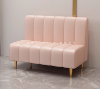 Ensemble de meubles de restaurant occidental minimaliste de haute qualité chaises de table à manger en cuir doré à cadre en métal moderne pour café