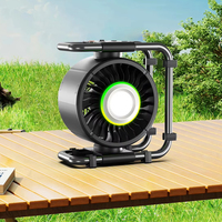 Ventilateur portable rechargeable ODM dernière génération pour la maison, le bureau, le camping, rotatif, avec éclairage LED RGB 16000mAh