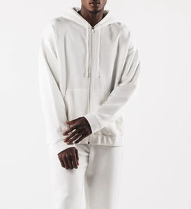 เสื้อมีฮู้ดแบบซิปสำหรับผู้ชายเสื้อแนวสตรีทไซส์ใหญ่เปิดไหล่ไม่มีซิปออกแบบโลโก้ได้ตามต้องการ - Product Image 1