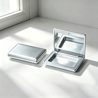 Boîte à fards à paupières rectangulaire avec fermeture magnétique, compartiments simples/doubles, emballage en plastique pour boîtes vides