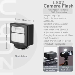 Flash para Cámara Ulanzi SL02 Spark Lite, Mini Flash Portátil para Fotografía, Vlog y Video al Aire Libre, para Cámaras DSLR Sony, Canon y <span class=keywords><strong>Nikon</strong></span> - Product Image 6