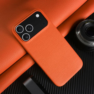 <span class=keywords><strong>Coque</strong></span> de Téléphone en Cuir de Galets Véritable pour Apple 17 Pro Max 16 Pro Couverture Complète Magnétique Puissant N52 Housse de Protection Mobile - Product Image 2