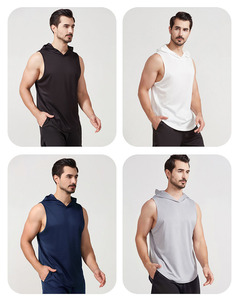 Débardeur de sport unisexe respirant à séchage rapide en polyester pour <span class=keywords><strong>homme</strong></span> et femme avec <span class=keywords><strong>capuche</strong></span> - Product Image 4