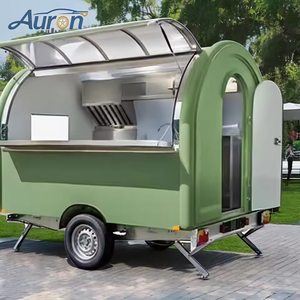 Camión de Comida Móvil Retro Moderno de Acero Inoxidable y Fibra de Vidrio para Hot Dogs y Papas Fritas, Resistente a la Corrosión, para Servicio de Comida Rápida al Aire Libre - Product Image 2