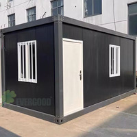 Conteneur de bureau portable préfabriqué moderne et empilable à faible coût, maison conteneur préfabriquée de 20 pieds en kit plat